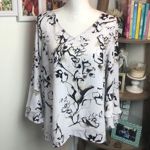 Apt 9 Ruffle Sleeve Blouse